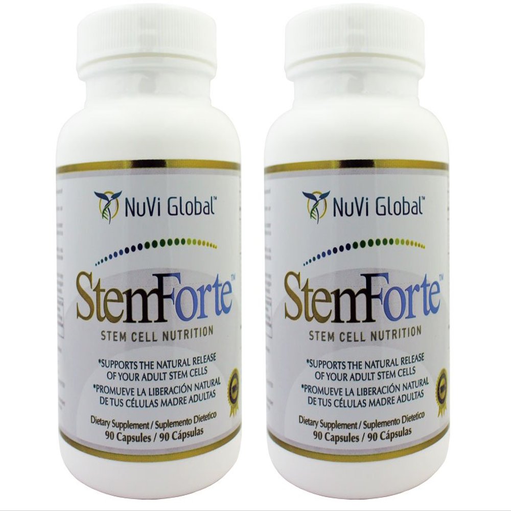 StemForte Plus Stem Cell Nutritional Supplements for Men, Women - Two Bottles - Advanced Stem Cell and Telomere Activity Support - Promotes Natural Release of Stem Cell, Increase Energy, Focus, Mood