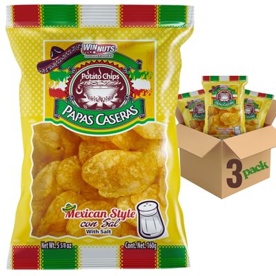 WINNUTS Salted Kettle Chips (3 Pack, 5.6 oz Each) | Thick Cut & Extra Crunchy Potato Chips | Homestyle Snack for Parties & Get-Togethers