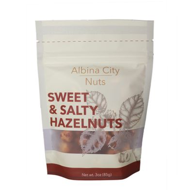 Albina City Nuts Sweet & Salty Hazelnuts Tasty Snacks, Handcrafted in Small Batches Using In-Season, Local Non-GMO Ingredients Free of Sulfites, Gluten, Artificial Flavors, and Preservatives 3oz