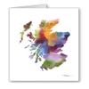 DJ Rogers Fine Art Scotland Map - Set of 10 Note Cards With Envelopes view 1