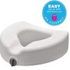NOVA Toilet Seat Riser  Adds 5 Height, Raised Toilet Seat with ON/Off Front Lock, 300 lb Capacity, Fits Standard & Elongated Toilets, Slip-Resistant Bathroom Safety Aid for Seniors view 4