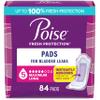 Poise Incontinence & Postpartum Pads for Bladder Leaks, 5 Drop Maximum Absorbency, Long Length, 84 Count, Packaging May Vary view 1