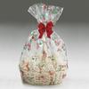 A1 Bakery Supplies BOPP Clear Cello Cellophane Bags Gift Basket Package Flat Gift Bags 5 Pack (20 In X 30 In Christmas Bells Bows) view 1