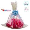 A1 Bakery Supplies BOPP Clear Cellophane Bags 10 Pack - 24x30 Inches Blooms Design | Perfect for Gift Baskets, Wine Bottles, Small Baskets, Mugs, and Gifts | Flat Gift Bags for Elegant Packaging view 2