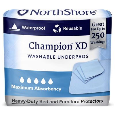 NorthShore Champion XD, 33 x 35 inches, 36 oz., Washable Underpad, Large, Each