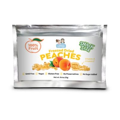 Snack Size Delicious Peaches - All Natural 100% Freeze Dried Peaches: No Added Sugar or Preservatives, Paleo, Gluten-Free. Healthy Snack for Children & Adults (0.6 Oz)