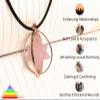 Jet Energized Rose Quartz Spinning Star Merkaba Pendant 1 inch Jet International Crystal Therapy 40 Page Booklet Chakra Balancing Treatment view 3