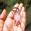 Jet Energized Rose Quartz Spinning Star Merkaba Pendant 1 inch Jet International Crystal Therapy 40 Page Booklet Chakra Balancing Treatment view 4