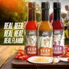 Beer-infused Hot Sauce Variety 3-pack (Includes Asian Sriracha, Garlic Serrano, & Roasty Chipotle) - Craft Beer Gift, Hot Sauce Gift Set, Beer Sauce, BBQ Sauce, Beer Lover, Grill + Man Cave view 2
