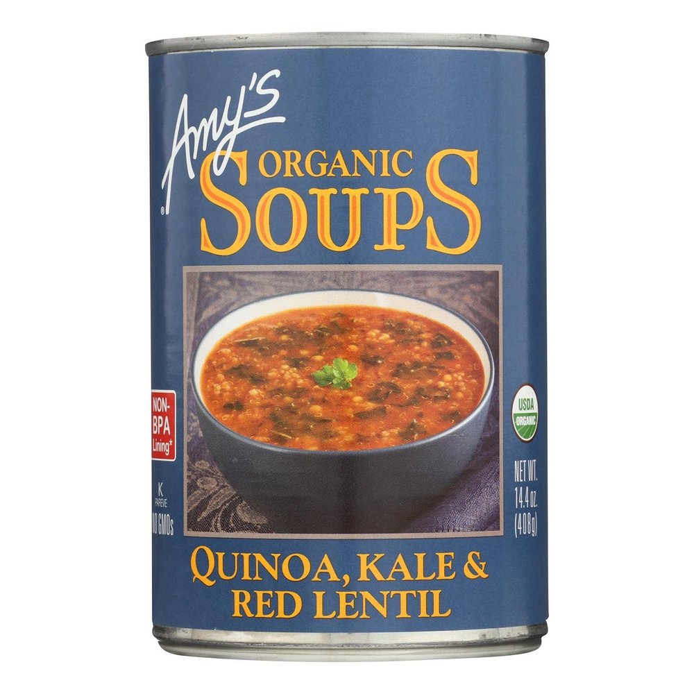 Amy's Organic Soups Quinoa Kale & Red Lentil, 14.4-ounce Cans (Pack of 12)