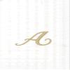 Ideal Home Range 3-Ply Paper Monogram Guest Towel, White/Gold (Pack of 2) (2, Letter A) view 1
