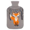 HomeTop Premium Classic Rubber Hot Water Bottle with Cute Knit Cover (2 Liter, Purple) view 2