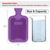 HomeTop Premium Classic Rubber Hot Water Bottle with Cute Knit Cover (2 Liter, Purple) view 3