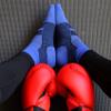 ZaTech Plantar Fasciitis Sock, Compression Socks (Blue/Black, Large) view 3