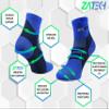 ZaTech Plantar Fasciitis Sock, Compression Socks (Blue/Black, Large) view 4