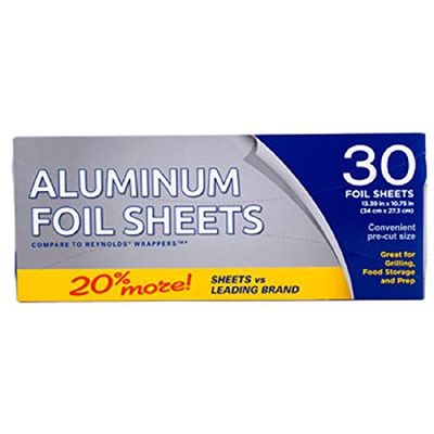 Taras Gifts Commercial Grade Pop-Up Aluminum Foil Sheets, 30-ct. Packs (4)