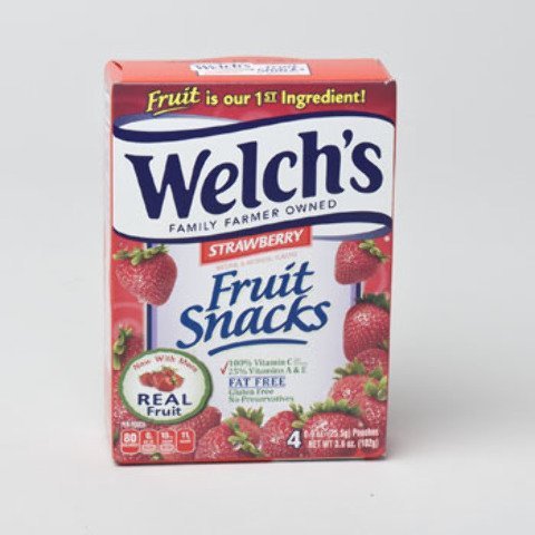 WELCHS FRUIT SNACK 4CT 0.9 OZ POUCH STRAWBERRY, Case Pack of 20