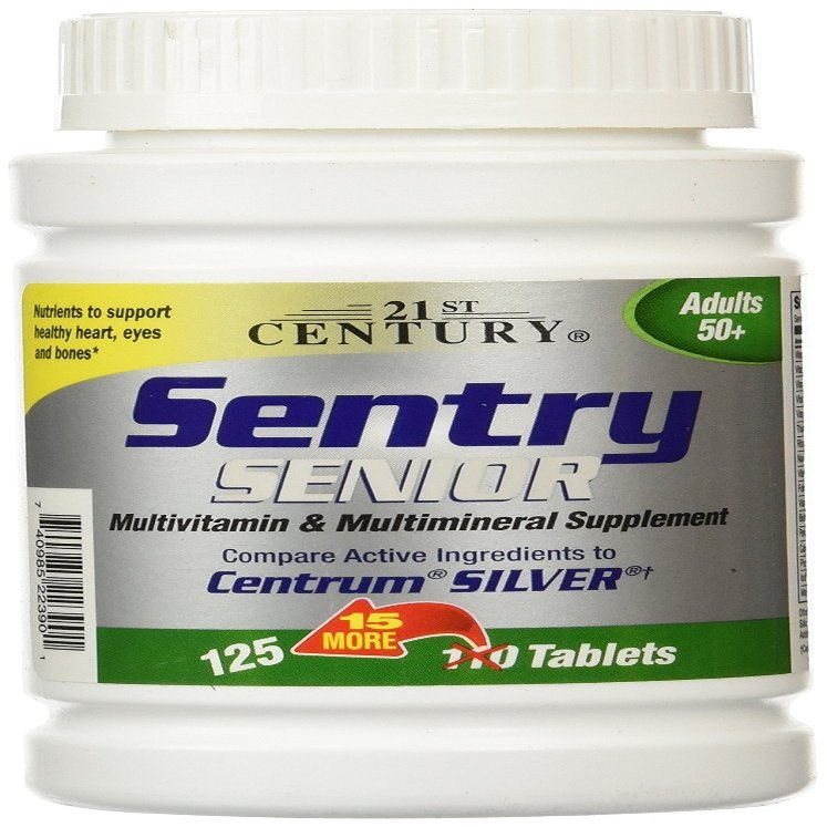 21st Century Sentry Senior 50+ Tablets 125 Ct (6 Pack)