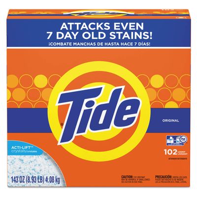 Tide 85006CT Powder Laundry Detergent, Original Scent, 143 oz Box, 2/Carton
