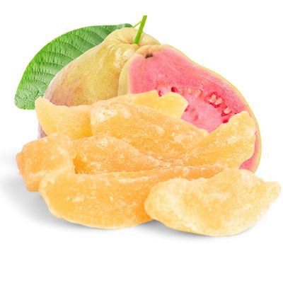 Dried Guava Slices by Its Delish, 1 Lb (16 oz) Bulk Bag | Candied Fruit Snack | Dehydared Guavas, Vegan, Kosher