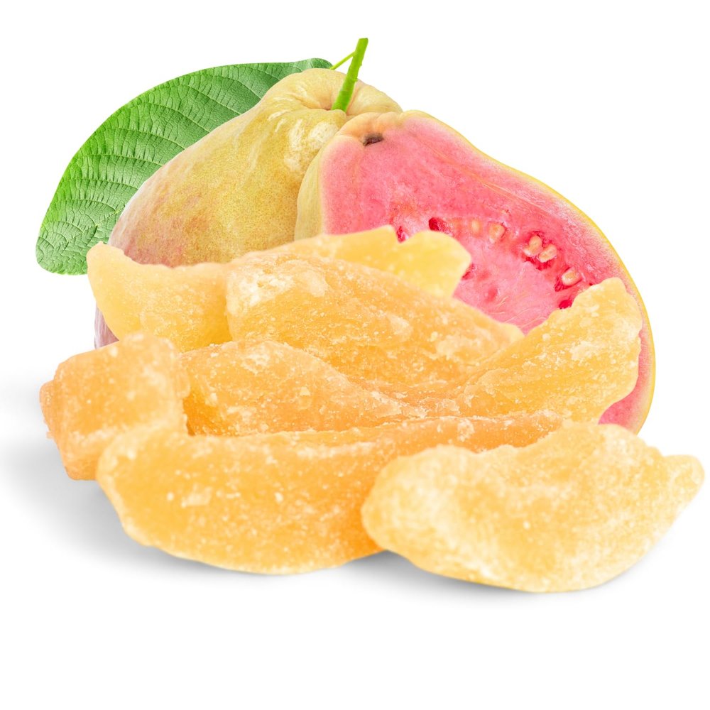 Dried Guava Slices by Its Delish, 1 Lb (16 oz) Bulk Bag | Candied Fruit Snack | Dehydared Guavas, Vegan, Kosher