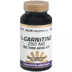 Windmill L-Carnitine 250 mg Capsules 50 Count (6 Pack)