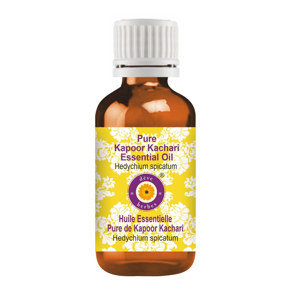 Deve Herbes Pure Kapoor Kachari Essential Oil (Hedychium spicatum) Steam Distilled 15ml (0.50 oz)
