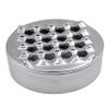 7.5" Round Grid Cigar Ashtray, Stylish, Functional, Silver view 2