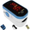 CHOICEMMED Finger Pulse Oximeter - Blue Blood Oxygen Monitor with Batteries - Portable O2 Saturation Sensor in Carry Pouch view 1