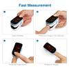 CHOICEMMED Finger Pulse Oximeter - Blue Blood Oxygen Monitor with Batteries - Portable O2 Saturation Sensor in Carry Pouch view 4
