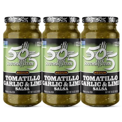 505 Southwestern Tomatillo Garlic & Lime Salsa, 16 Ounce (3 Pack)