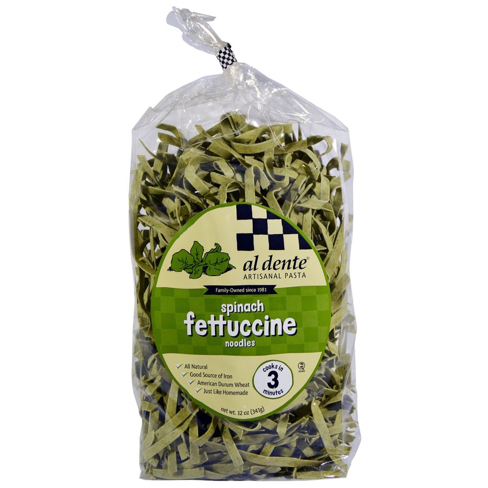Al Dente Pasta, Spinach Fettuccine, 12 oz (341 g) - 2pcs