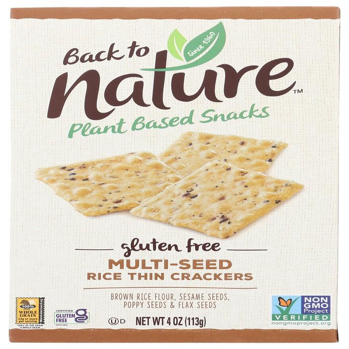 Back to Nature, Gluten Free, Multi-Seed Rice Thin Crackers, 4 oz (113 g) Back to Nature, Gluten Free, Multi-Seed Rice Thin Crackers, 4 oz (113 g) - 2pcs