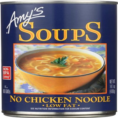 Amy's, Low Fat No Chicken Noodle, 14.1 oz (400 g) Amy's, Low Fat No Chicken Noodle, 14.1 oz (400 g) - 2pcs