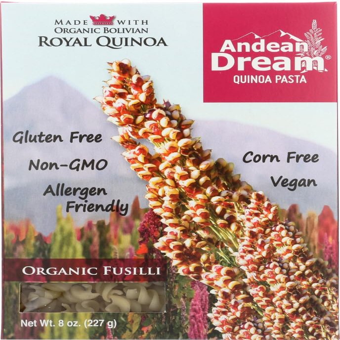 Andean Dream, Quinoa Pasta, Organic Fusilli, 8 oz (227 g) Andean Dream, Quinoa Pasta, Organic Fusilli, 8 oz (227 g) - 2pcs