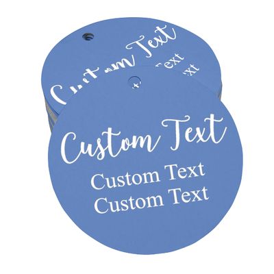 100 PCS Custom Made Any Text Hang Tags Round Shape Personalized Wedding Favor Gift Tags