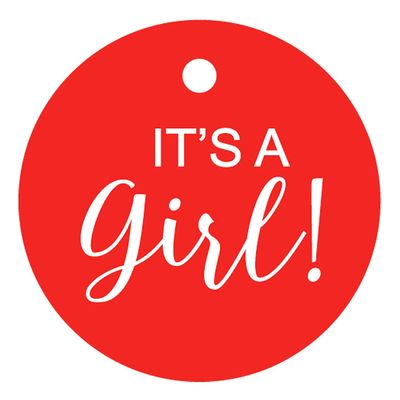 100 PCS It's a Girl Baby Shower Hang Tags Round Shape Wedding Favor Gift Paper Tag