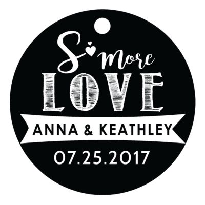 100 PCS More Love Personalized Wedding Favor Gift Paper Tags Custom Made Circle Hang Tags