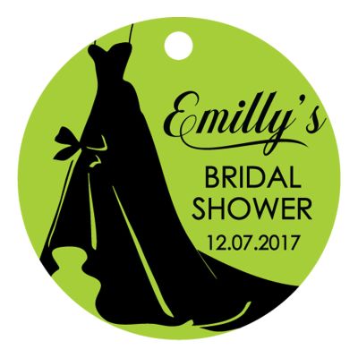 100 PCS Customized Bridal Shower Favor Tags Personalized Bridal Shower Gift Paper Tags