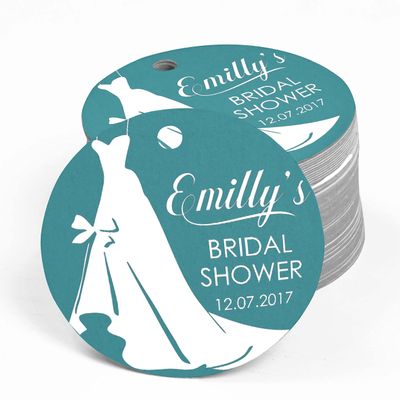 100 PCS Customized Bridal Shower Favor Tags Personalized Bridal Shower Gift Paper Tags