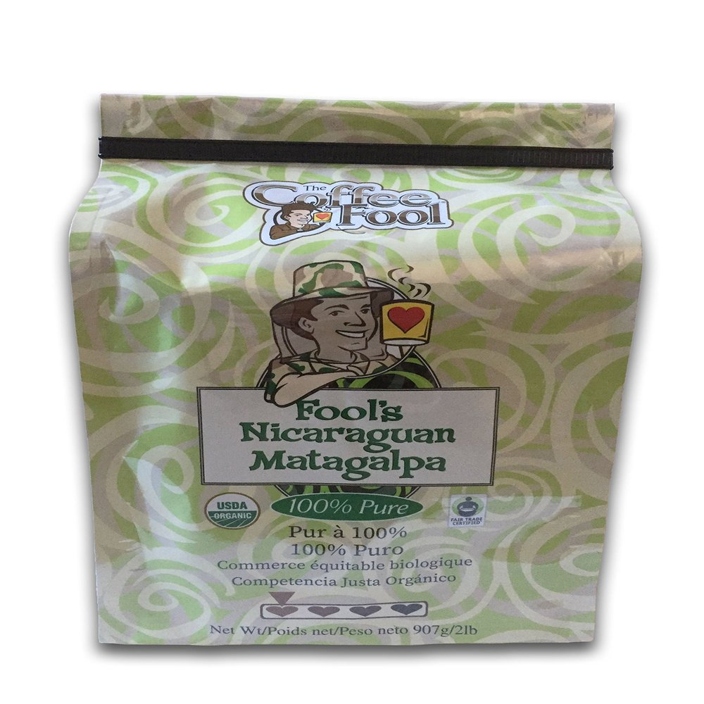 Coffee Fools Organic Fair Trade Nicaraguan Matagalpa, 2 Pound (Powder (Turkish))
