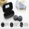 Ron's Optical Hard Mod Black and White Polka Dot with Interior Mirror Contact Lens Travel Case view 2