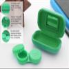 Ron's Optical Hard Mod Green and White Polka Dot with Interior Mirror Contact Lens Travel Case view 2