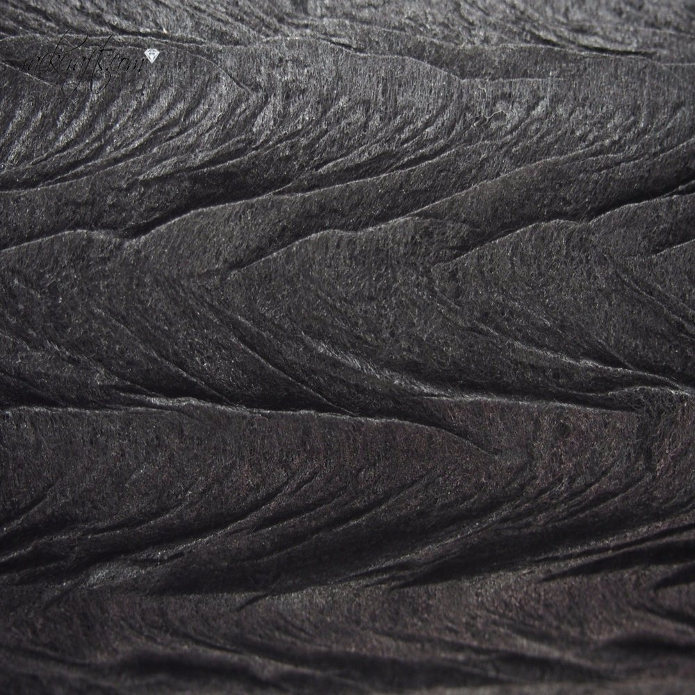 rackcrafts.com Non Woven Fabric Ruffled Crinkle Fluffy Aisle Runner Gift Wrap Stuffing Rolls (Black)