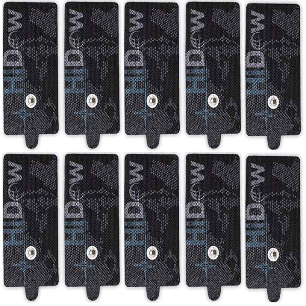 HiDow 5 Pair Snap on TENS Unit Stim Electrodes Pads | Premium Quality Electrode Pads for Hi-Dow Compatible with Any TENS EMS Units 3.5m Snap on
