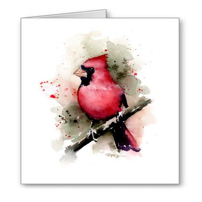 DJ Rogers Fine Art Cardinal - Set of 10 Note Cards With Envelopes