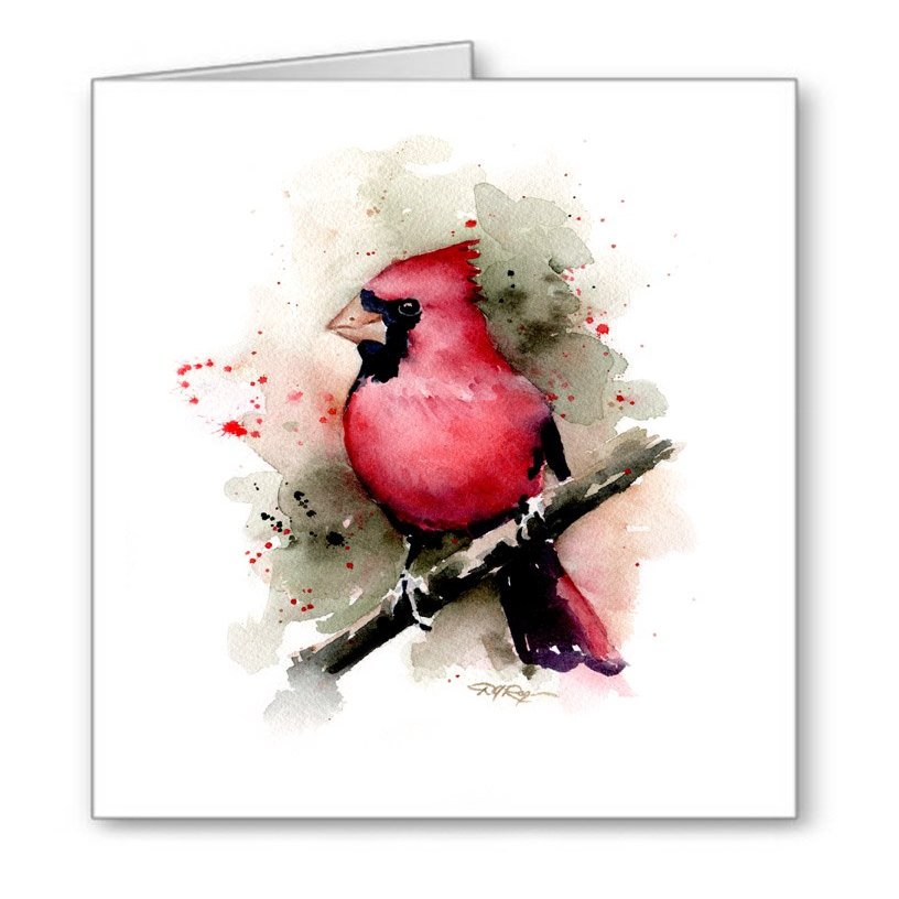 DJ Rogers Fine Art Cardinal - Set of 10 Note Cards With Envelopes