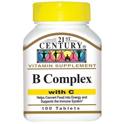 21st Century B Complex with Vitamin C Tablets, 100-Count (6 Pack)