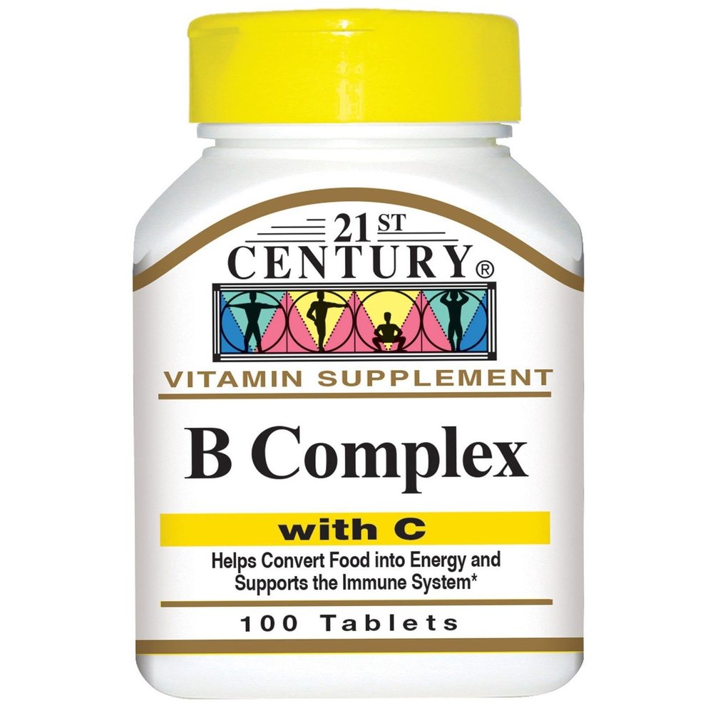 21st Century B Complex with Vitamin C Tablets, 100-Count (6 Pack)