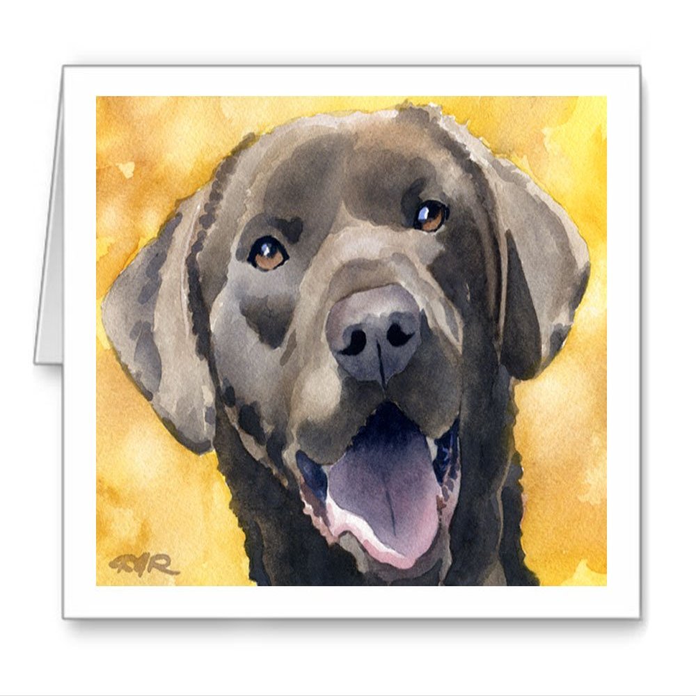 DJ Rogers Fine Art Chocolate Lab - Set of 10 Note Cards With Envelopes